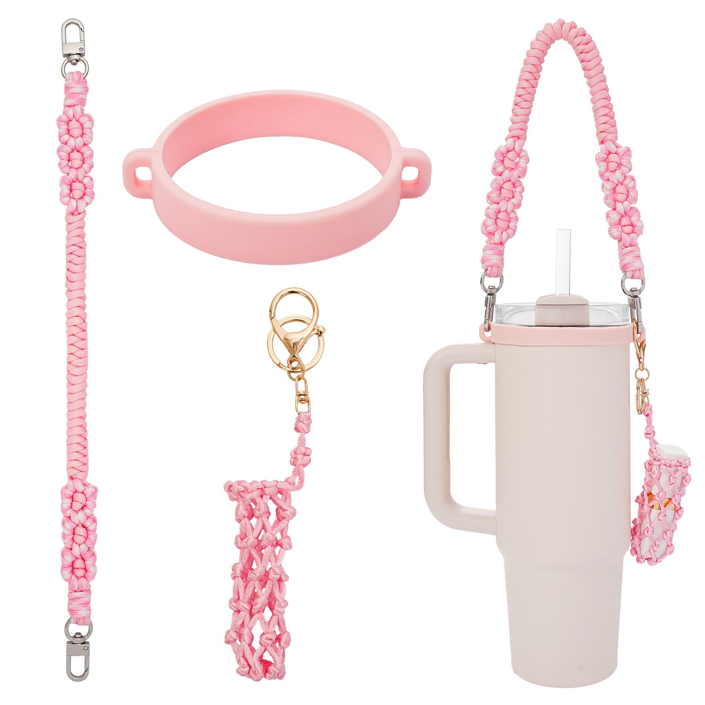 Women's Water Cup Lanyard Rope Handle Hand-woven Hanging Ornaments