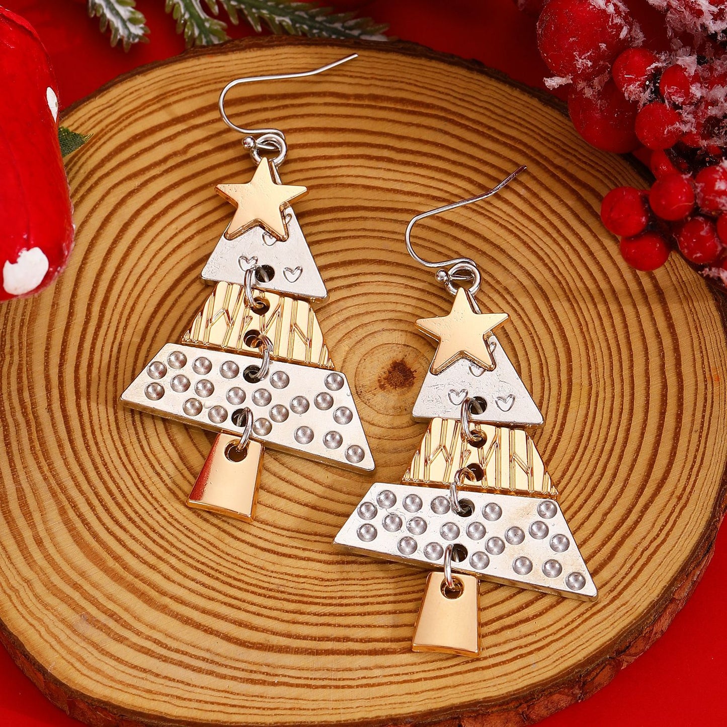 Women's Alloy Christmas Tree Long For Party Carnival Fashion Earrings