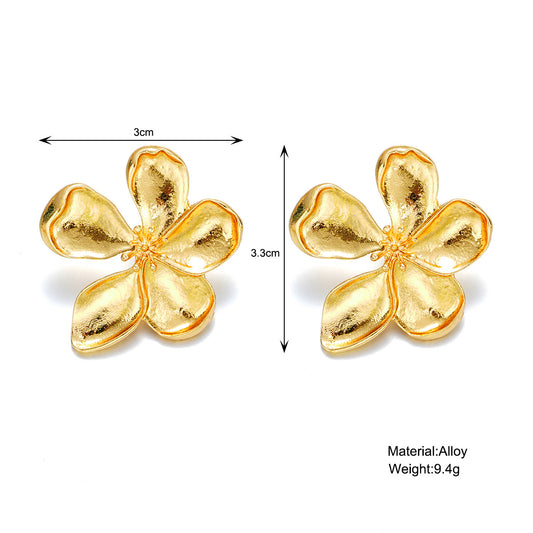 Texture Light Luxury Three-dimensional Flower French Rings