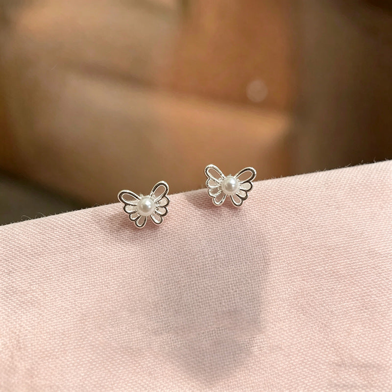 Women's Sparking Zirconium Pearl Light Luxury High-grade Unique Beautiful Stud Earrings