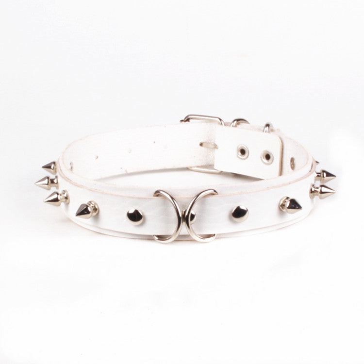 Punk Leather Nail Personalized Couple Street Collar
