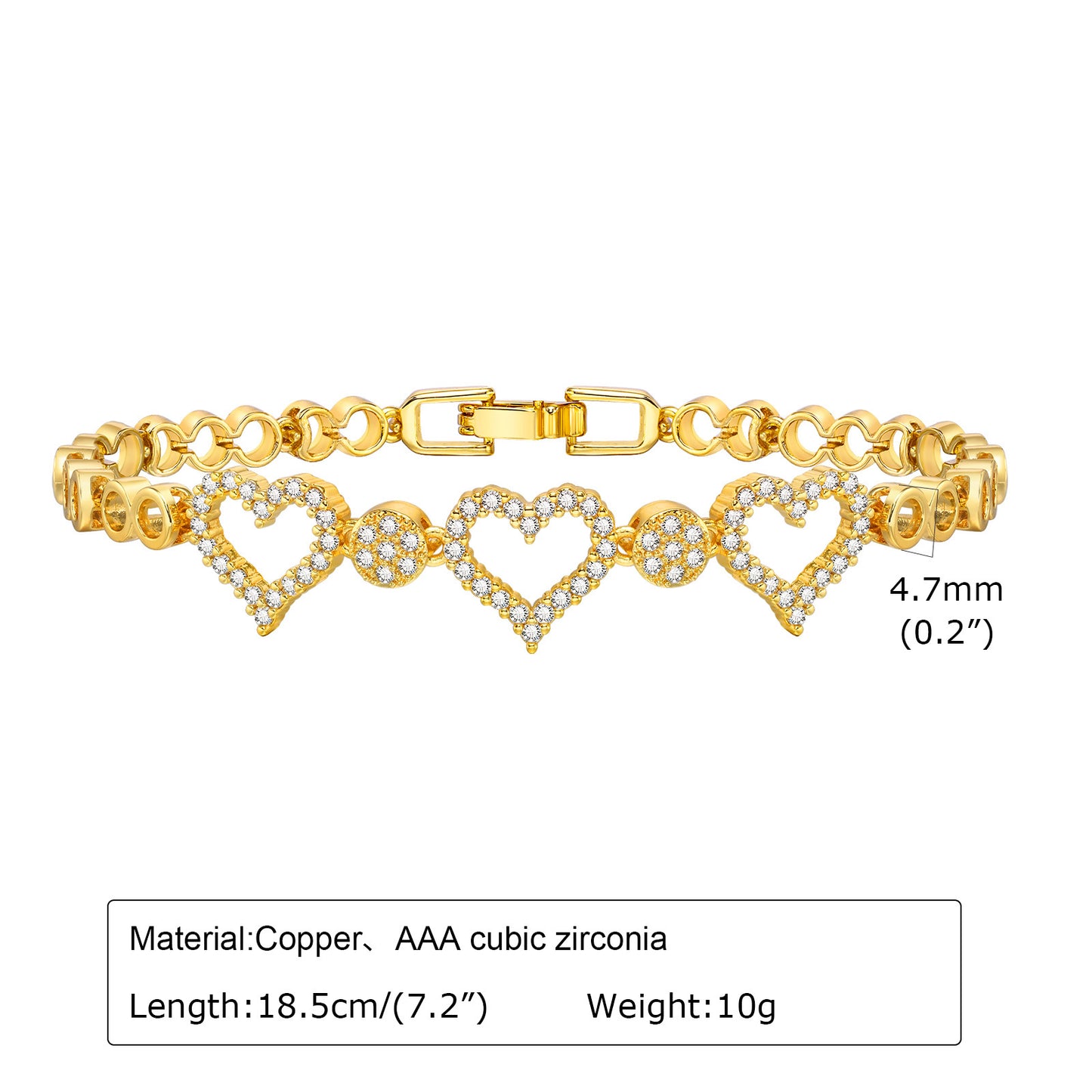 Women's Heart-shaped Flower Pig Nose Personality Versatile Bracelets