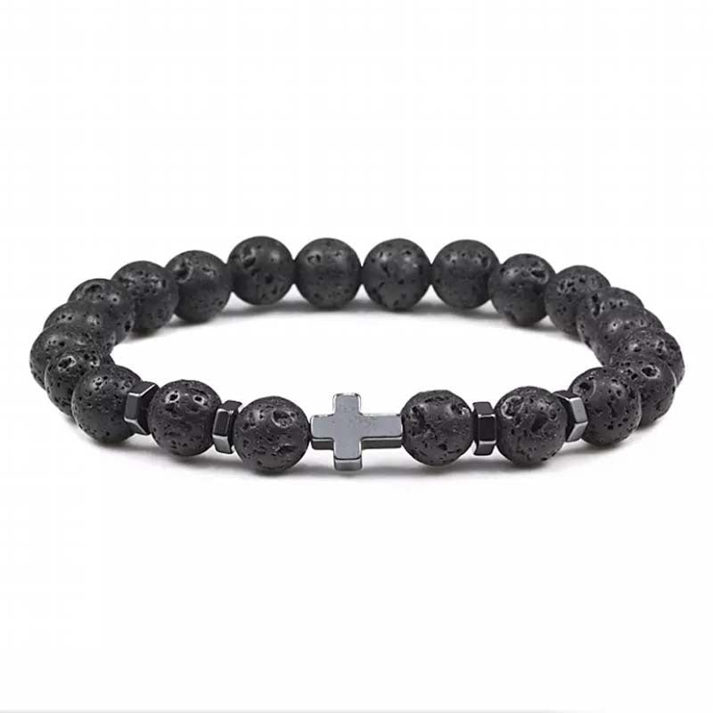 Stone Volcano Tigereye White-barked Pine Haematite Bracelets