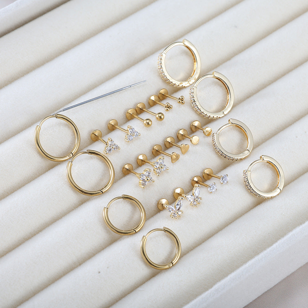 Best-selling Personality Flat Back Beautiful Elegant Earings Summer Stud Earrings