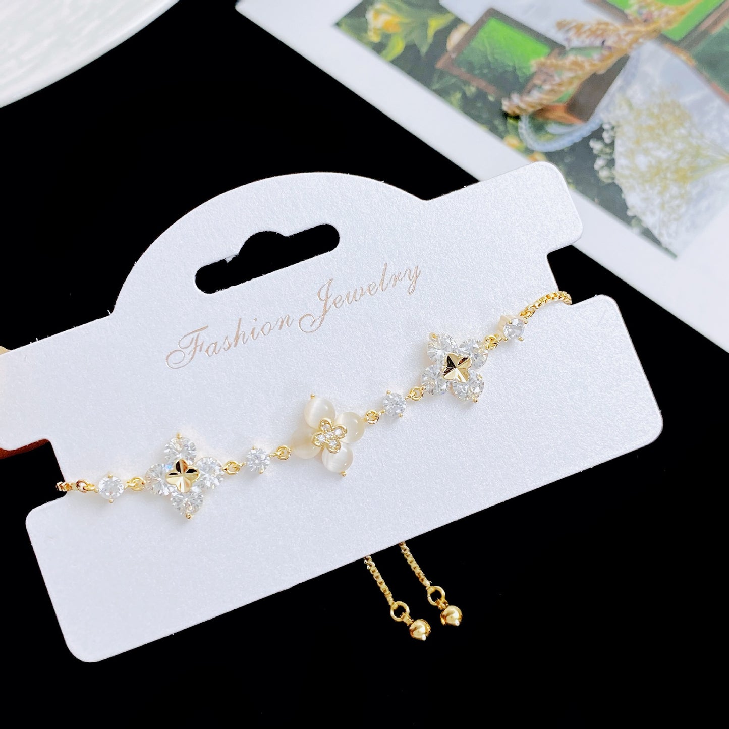 Diamond Clover Pull Korean Style Elegant Affordable Bracelets