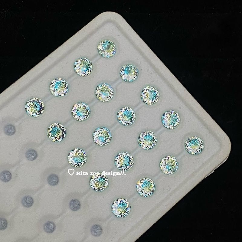Stunning Ombre Bridal Flash Zircon Titanium Steel Ear Bone Minority Stud Earrings