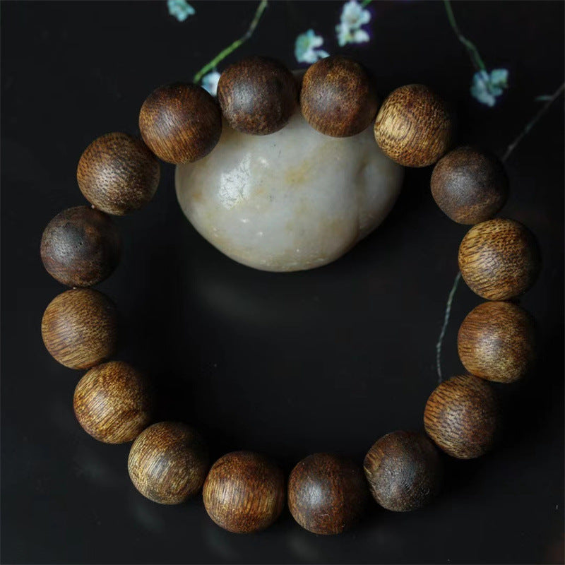 Rosary Yellow Nan Agilawood Wooden Cultural Artifact Bracelet
