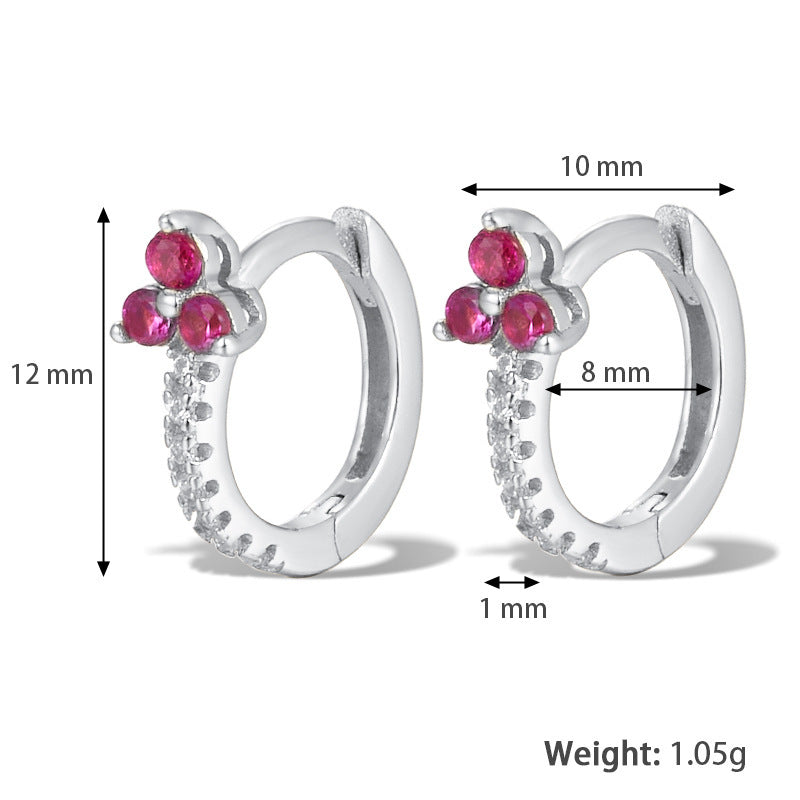 Zircon Light Luxury Advanced Design Sense Ear Clip Earrings