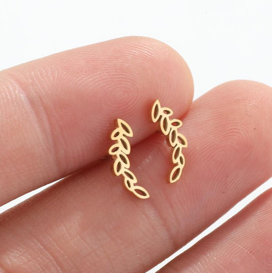Fashion Branch Personality Minimalist Elegant Willow Stud Earrings