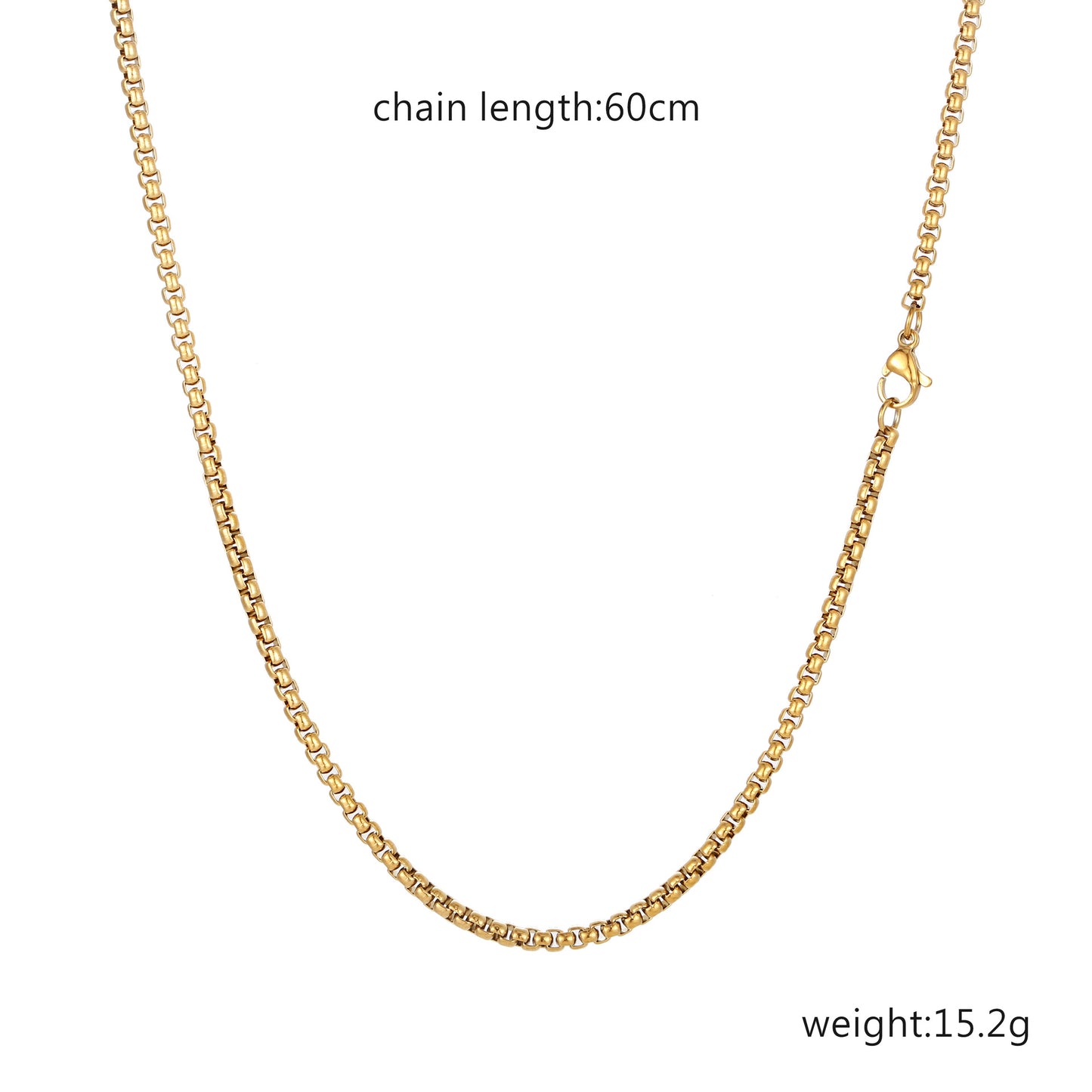 Women's Fashionable Gold-plated Stainless Steel Figaro Trendy Necklaces