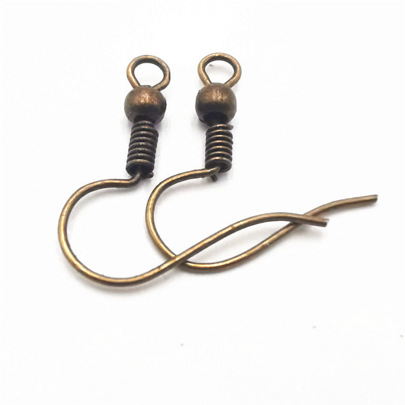 Handmade Beaded Material With Round Beads Ear Hook