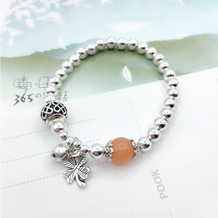 Women's Fashion Pearl Imitation Hollow Heart Simple Bracelet