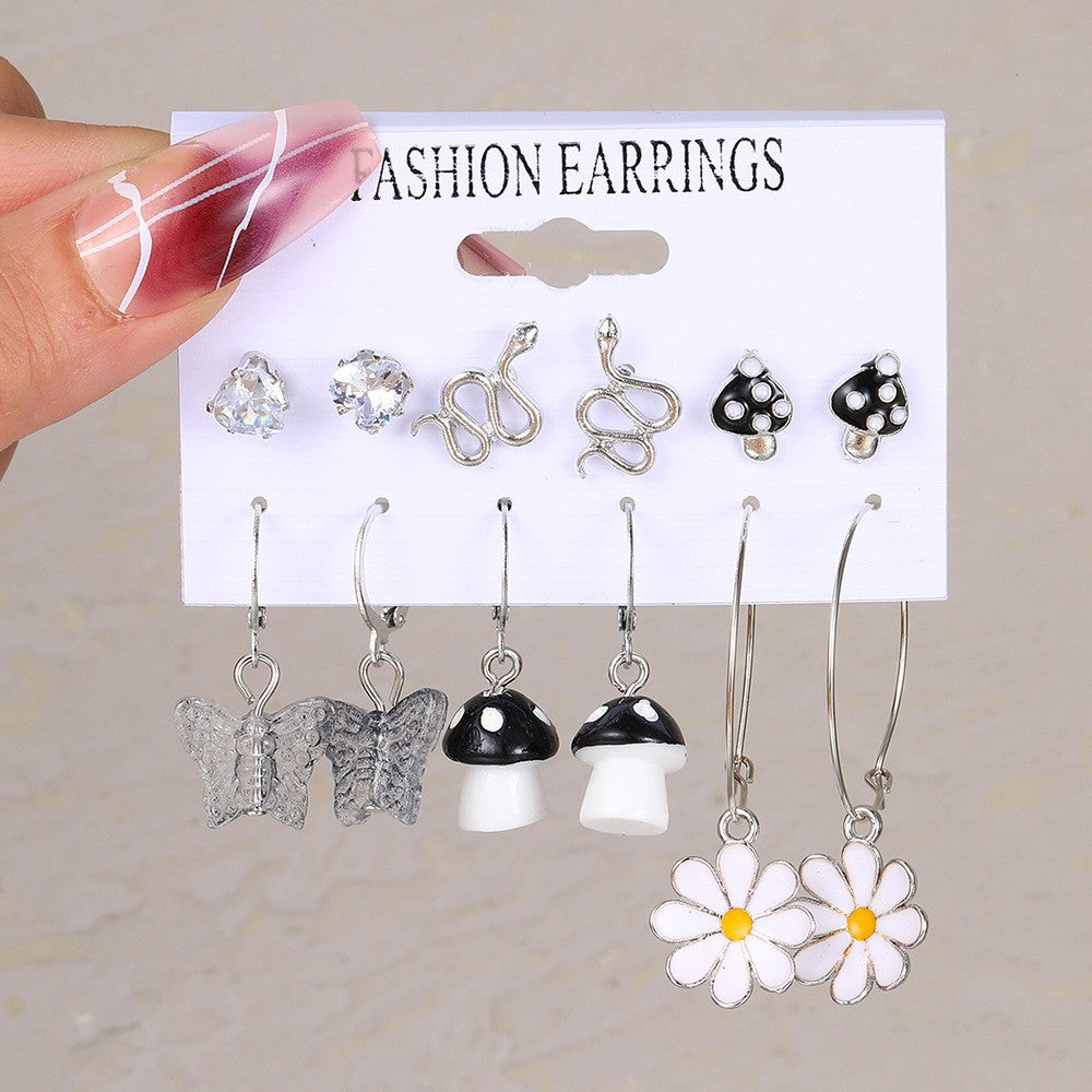 Fashion High Sense Ear Vintage Pearl Geometric Earrings