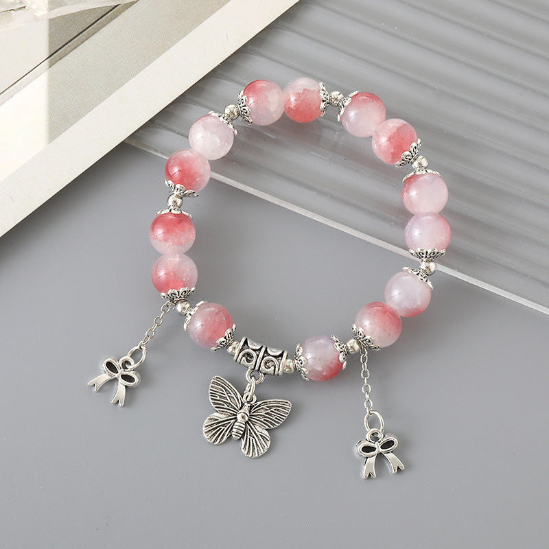 Graceful Crystal Super Moonstone Couple Girlfriends Bracelet