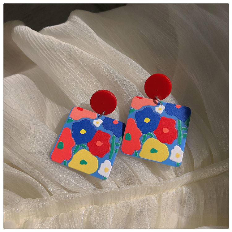 Dopamine Ear Clips Color Temperament Teenage Stud Earrings