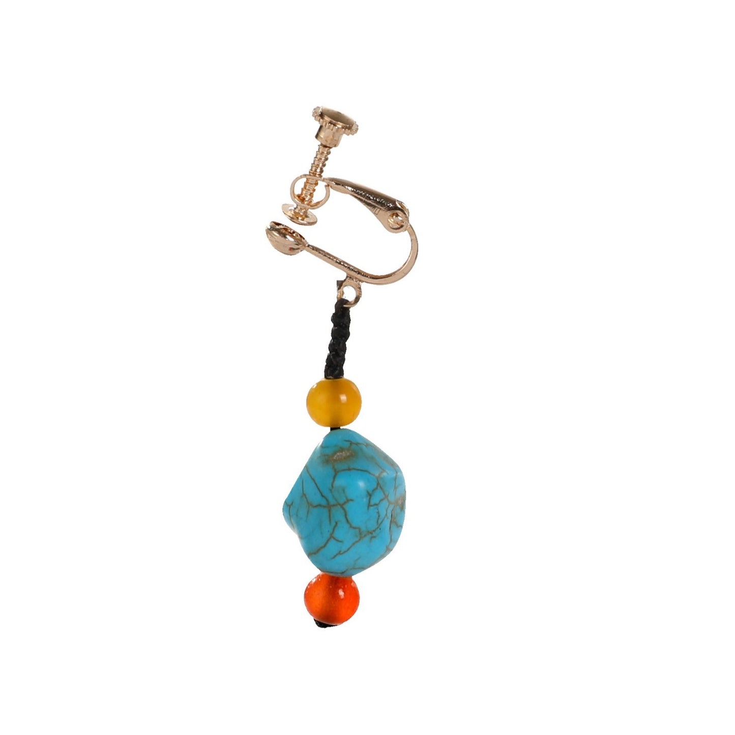 Ding Ear Imitation Turquoise Tibetan Ethnic Style Earrings