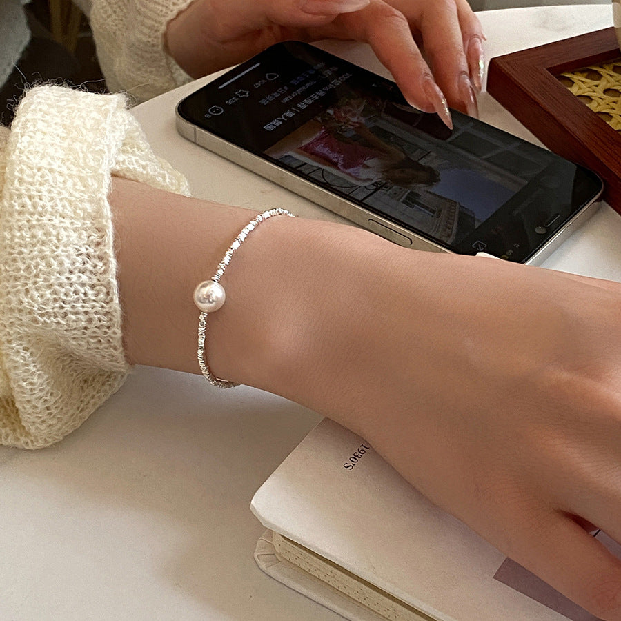 Women's Small Pieces Of Sier Pearl Korean Style Light Bracelets