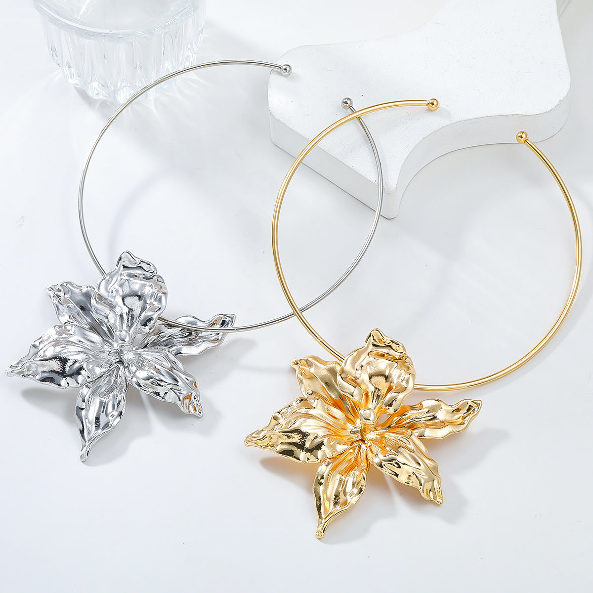 Women's Summer Alloy Flower Hip Hop Trendy Beautiful Necklaces