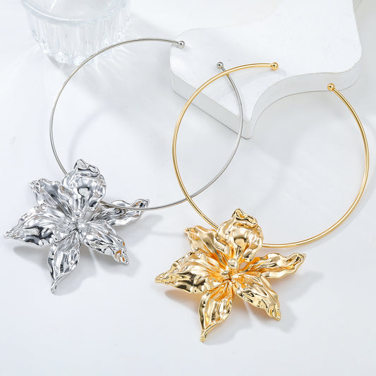 Women's Summer Alloy Flower Hip Hop Trendy Beautiful Necklaces
