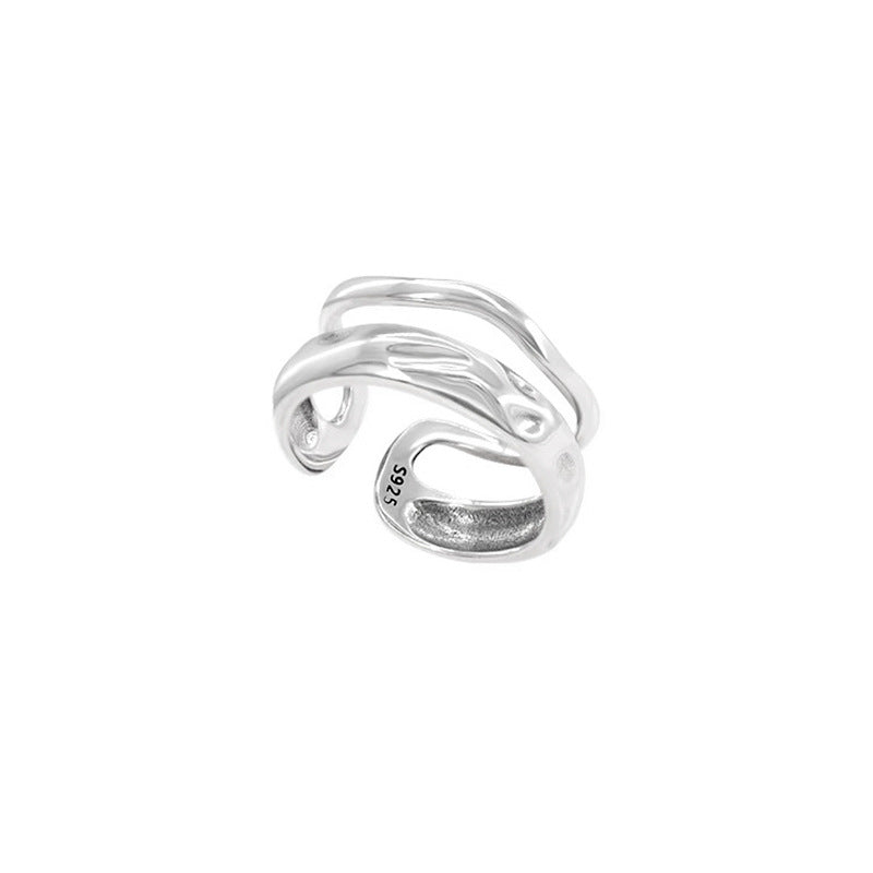 Female Design Commute Style Simple Wave Rings