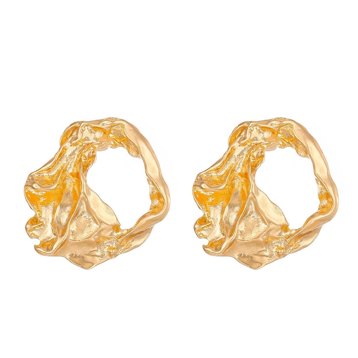 Women's Irregular Metallic Affordable Luxury Fashion Niche High Stud Earrings