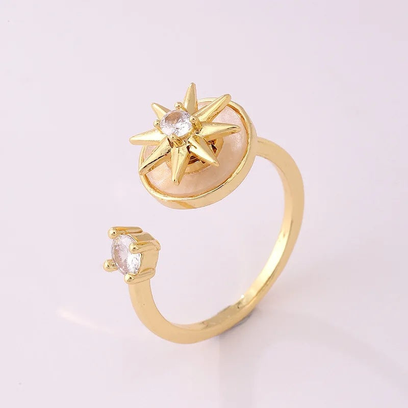 Women's Fashionable High-grade Accessories Opening Adjustable Spinning Minority Light Rings