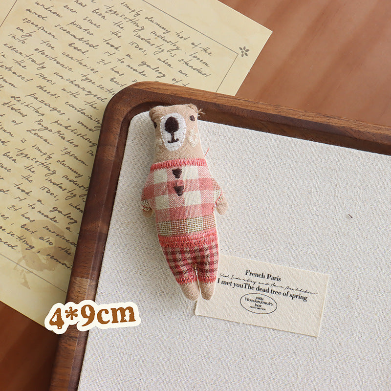Children's Fabric Bear Brooch Hair Cotton Filling Three-dimensional Jewelry Accessories
