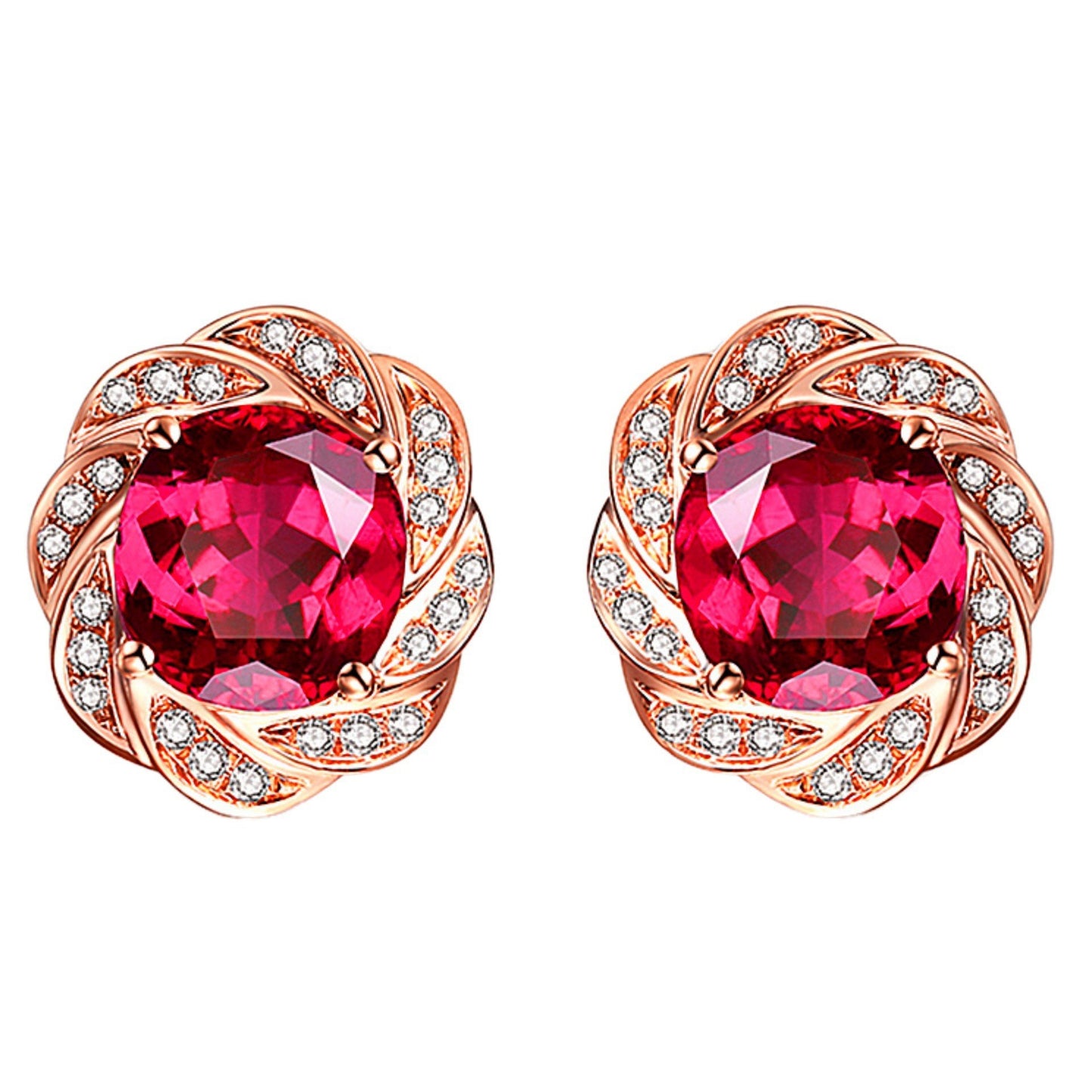 Moissanite Ear Female With Hearts Sterling Earrings