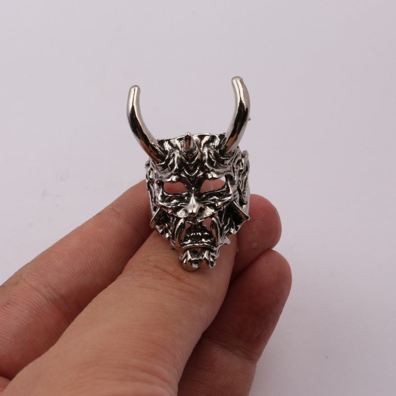 Distressed Ghost Mask Street Boys Punk Trendy Ring