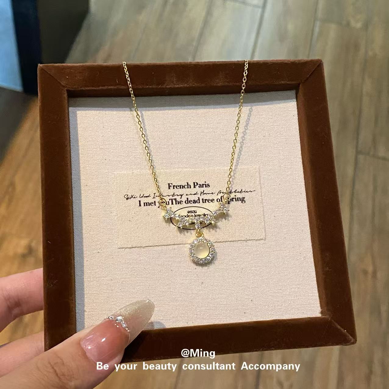 Sweet Blue Water Angel Tears Light Necklaces