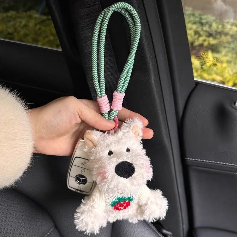 Highland Scrawled Puppy Plush Doll Backpack Cute Hanging Ornaments