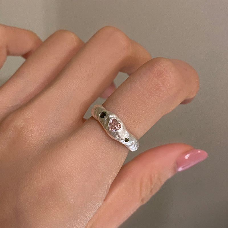 Cute Anime Cartoon Figures Small Female Niche Design Adjustable Ring