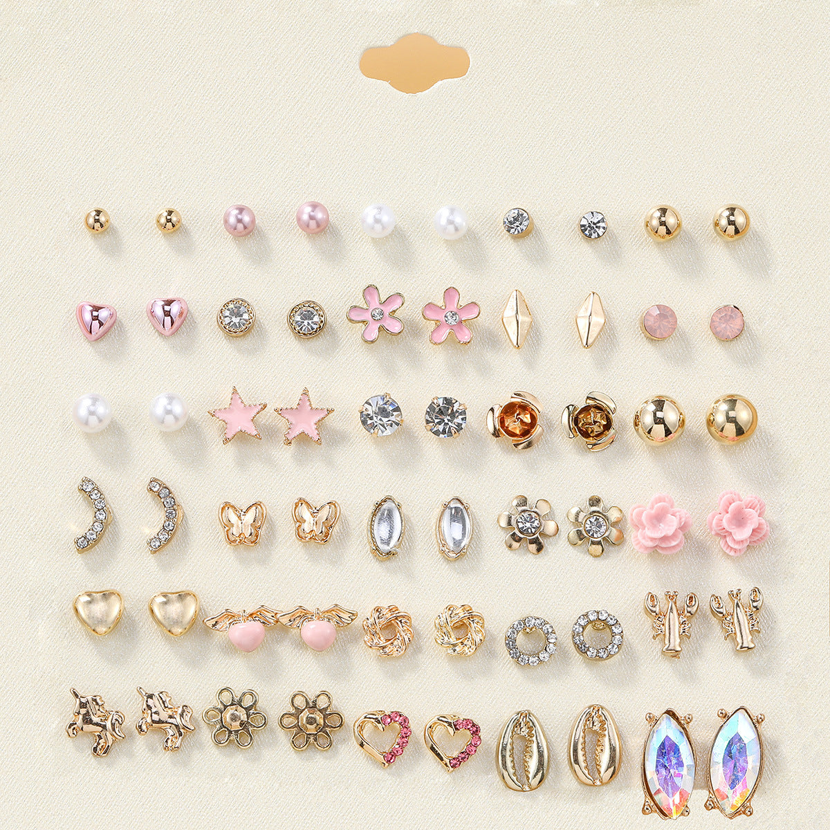 Glamorous Bow Flower Starfish Butterfly Combination Rings