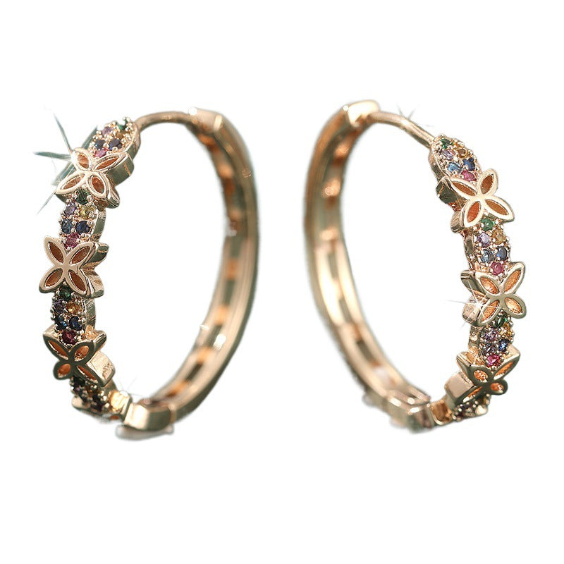 Morning Moon Niche Bow Eardrops Ear Earrings