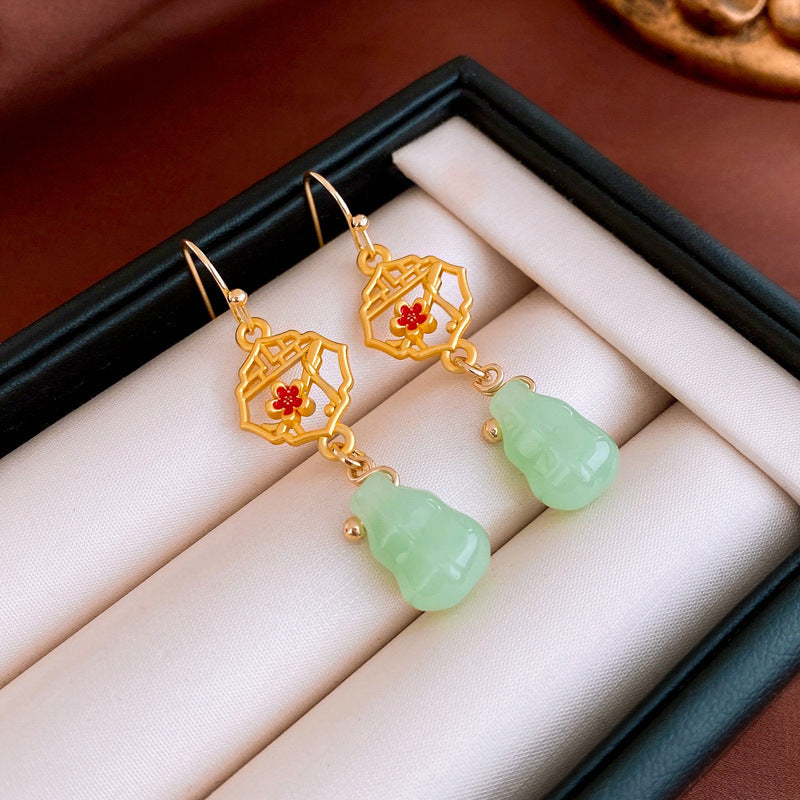 Women's Style Bamboo Leaf Scallop Ethnic Elegant Earrings