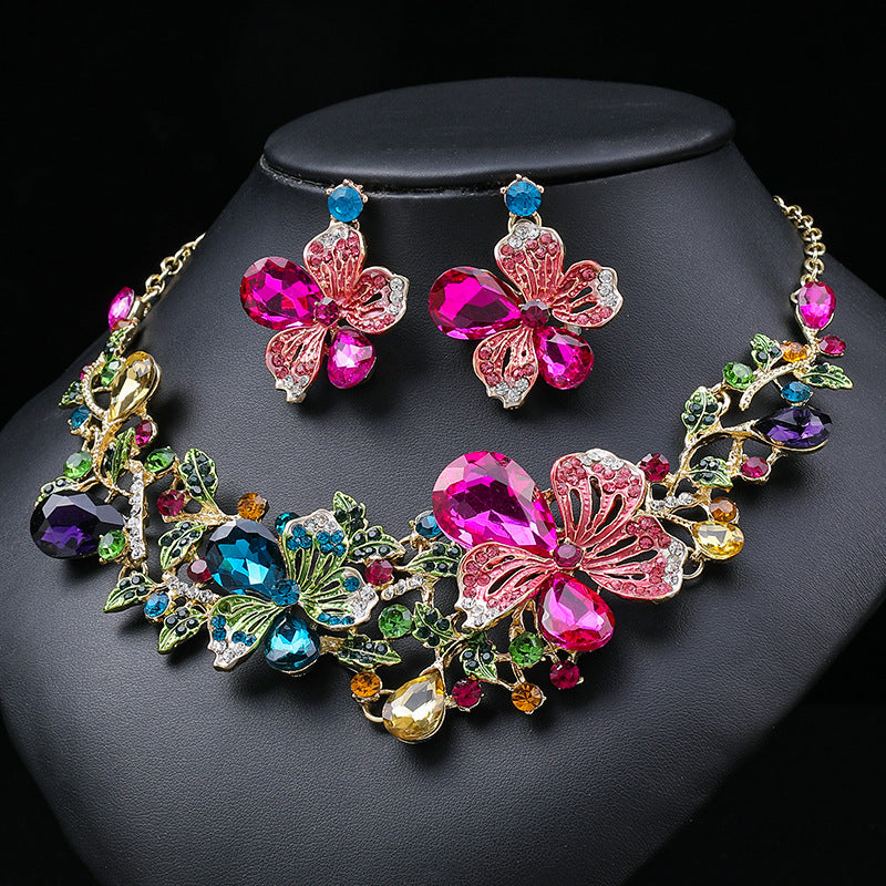 Women's Light Luxury Gorgeous Bridal Painted Oil Necklaces