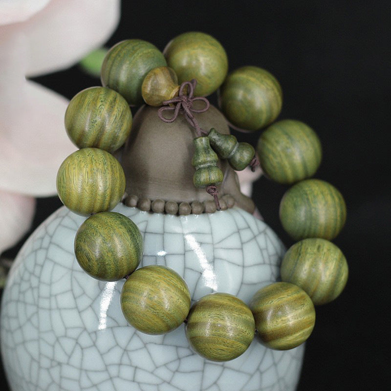 Women's & Men's Sandalwood Buddha Beads Rift Grain Small Bracelets