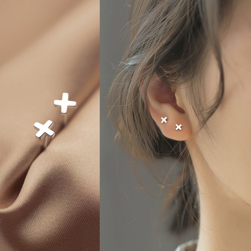 Women's & Men's Black Cross Letter X For Punk Rings