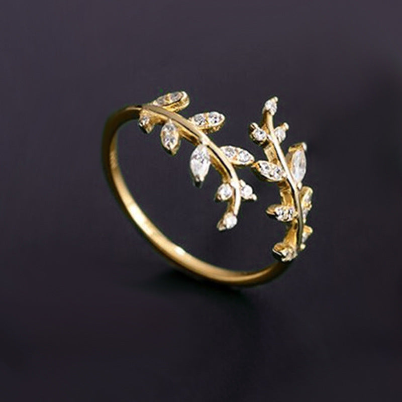 Women's Opening Fresh Temperament Branch Buds Index Ring