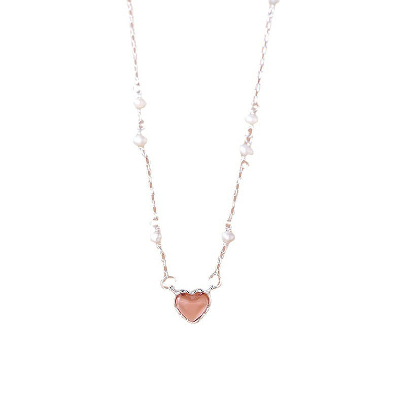 Love Pearl Female Light Luxury Minority Advanced Design Sense Sweet Necklaces