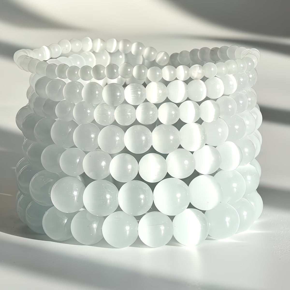 Cream White Opal Female Summer Fashion Simple Heart Lucky Bracelets