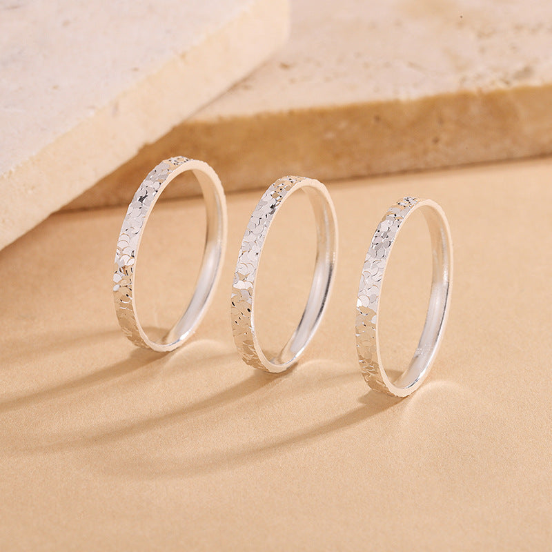 Crushed Ice Simple Fashion Flash Starry Ring