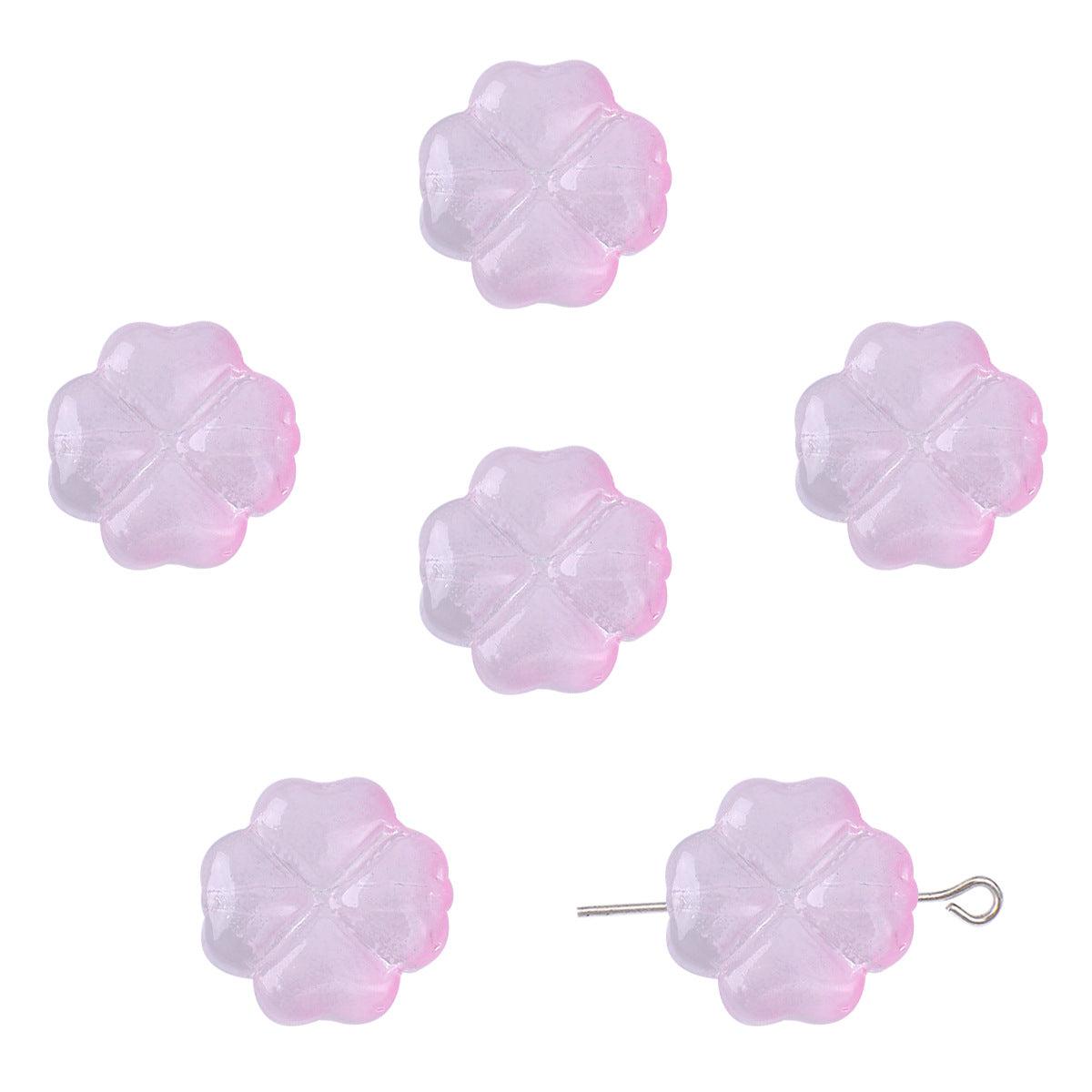 Beautiful Clover Flat Beads Scattered Handmade Jewelry Accessories