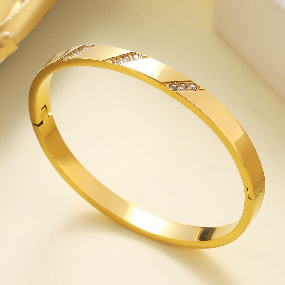 Titanium Steel Stainless Real Gold Furnace Bracelets