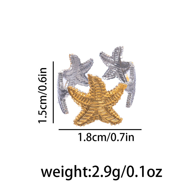 Open Personality Special Interest Light Luxury Retro Style High-grade Decorative Rings