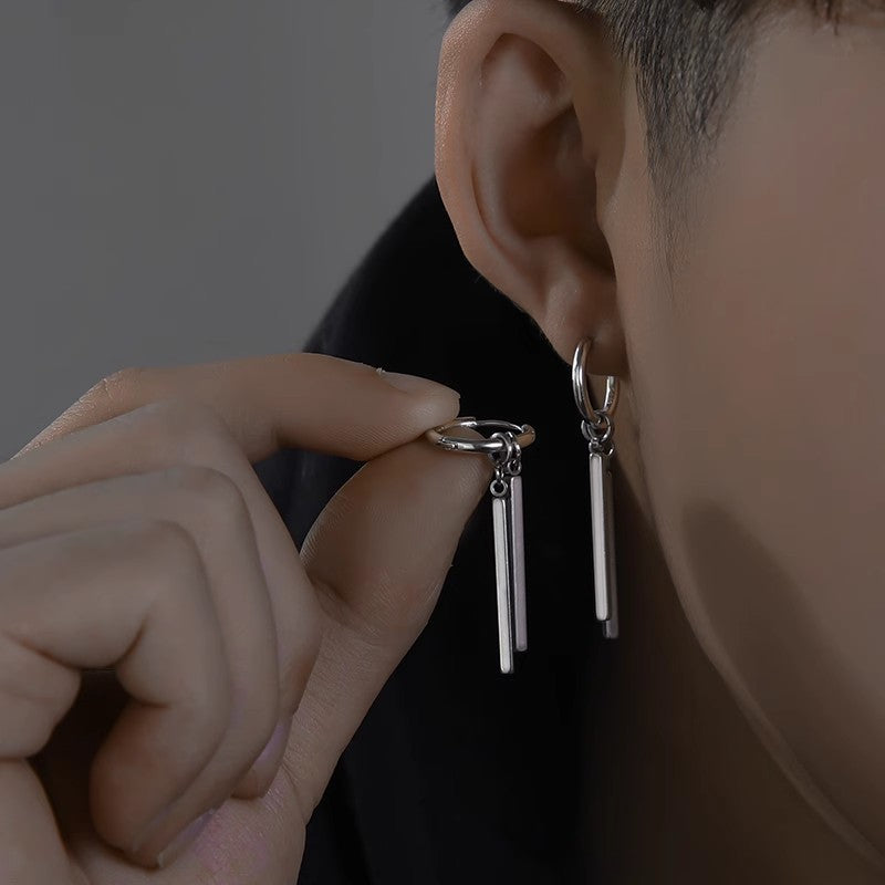 Men's Stick Ear Clip Long Trendy Personalized Cold Rings