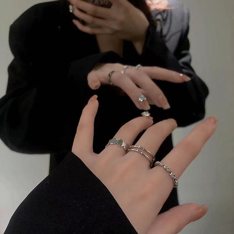 I'm Too Lazy To Take Care Of Three-piece Cold Rings