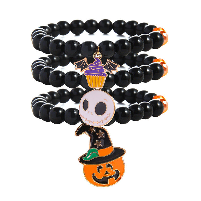 Horror Atmosphere Bat Ghost Festival Dress Up Beads Bracelets