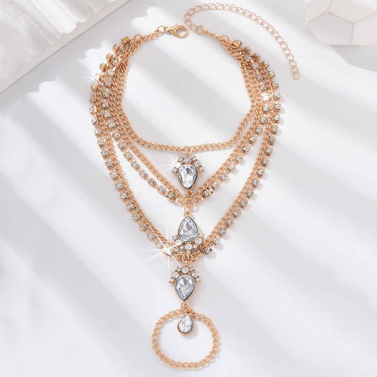 Comfortable Women's Exotic Pearl Tassel Alloy Anklets