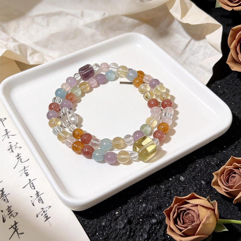 With Shape Square Crystal Fashion Clear Bracelets